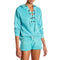 Teal Lace Up Hoody - Denny's