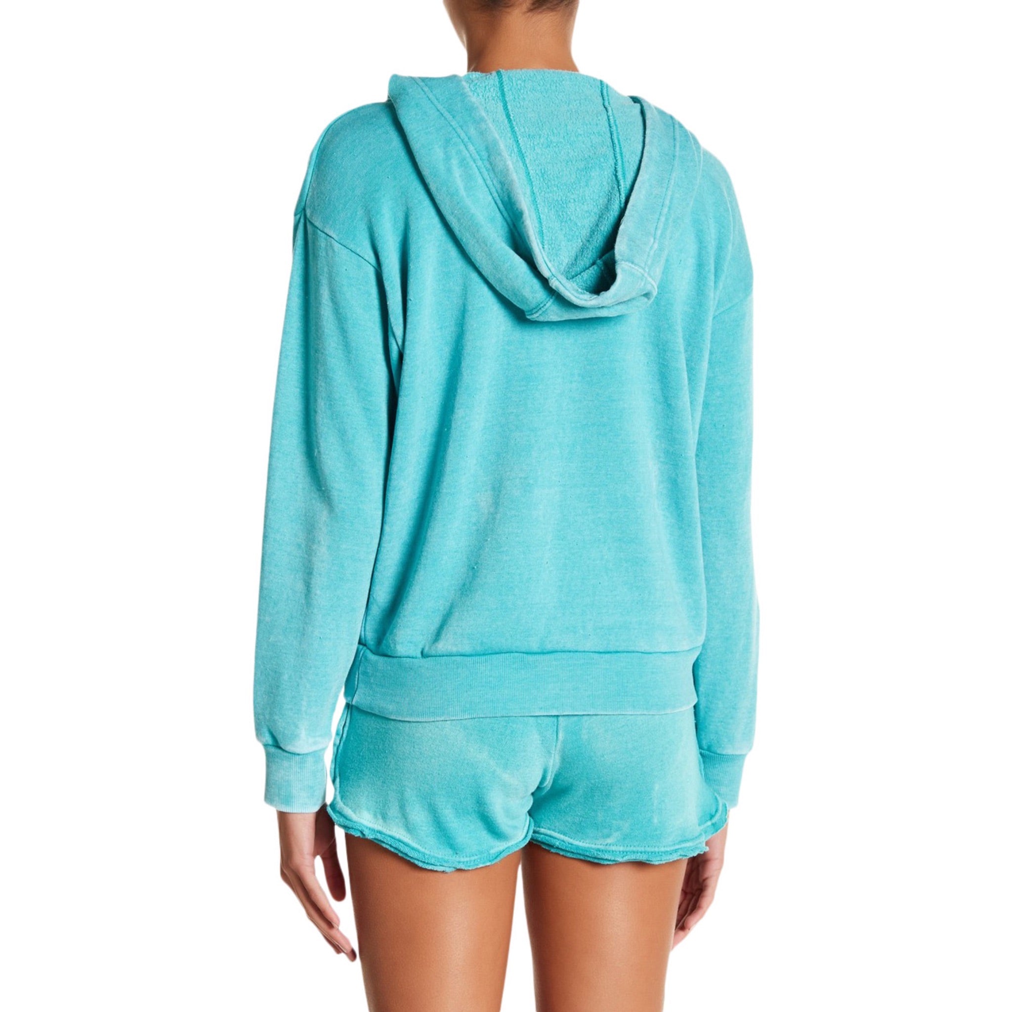 Teal Lace Up Hoody - Denny's