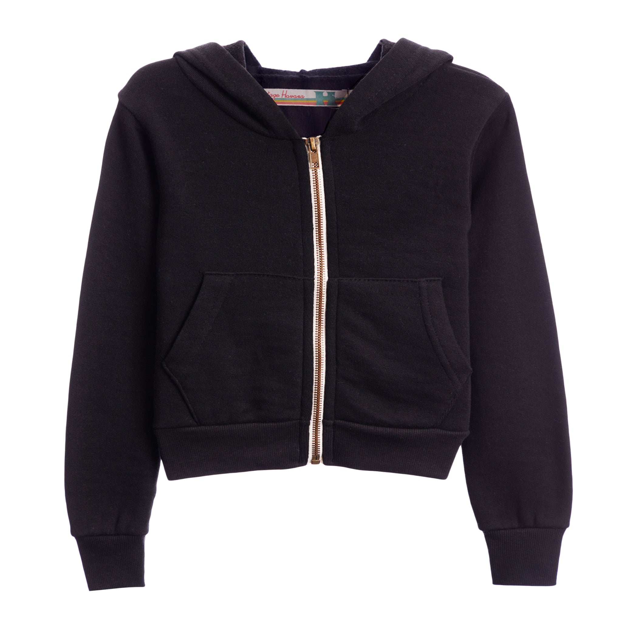 Crop Burnout Zip Hoodie - Denny's