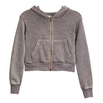 Crop Burnout Zip Hoodie - Denny's