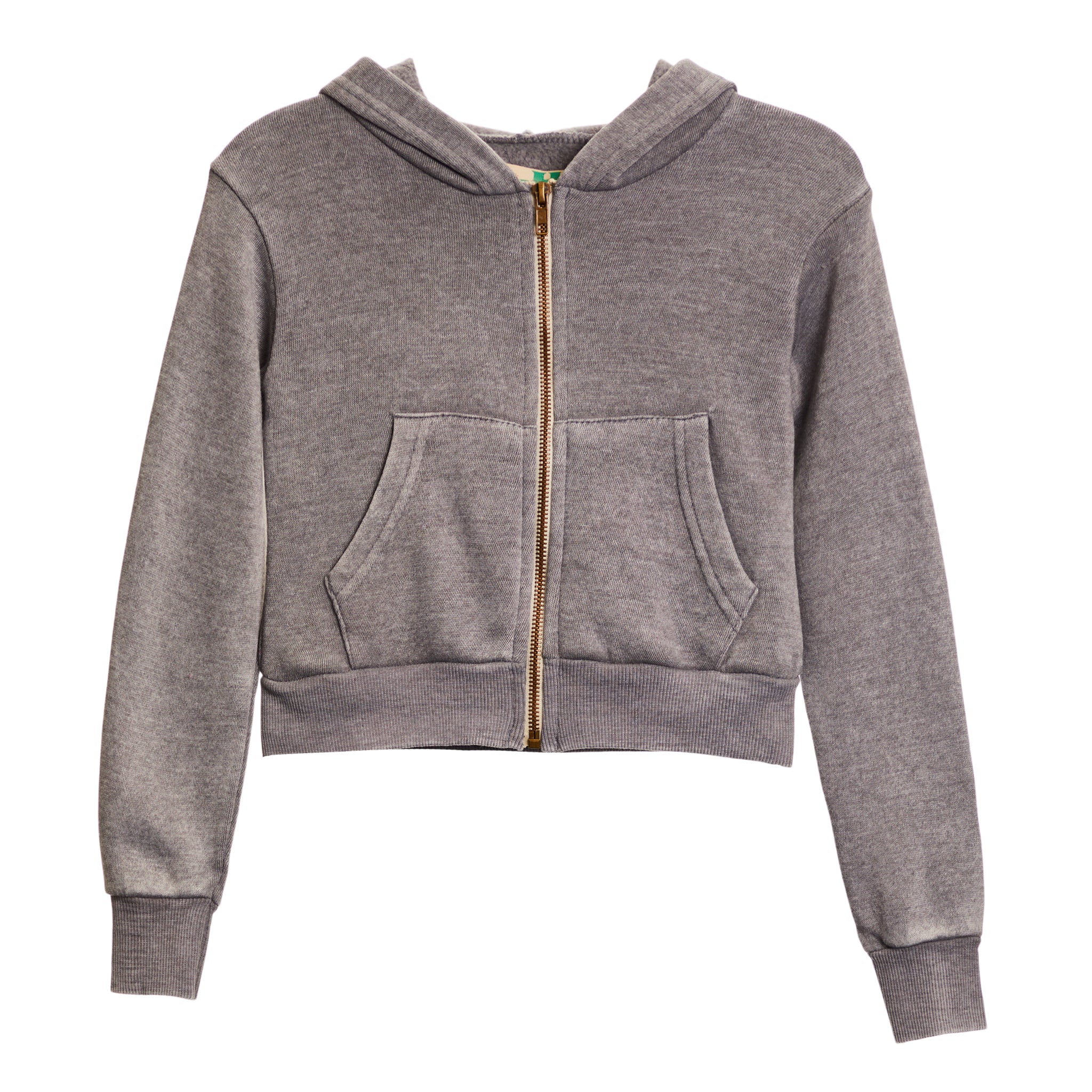 Crop Burnout Zip Hoodie - Denny's