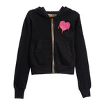 More List Crop Zip Hoodie - Denny's