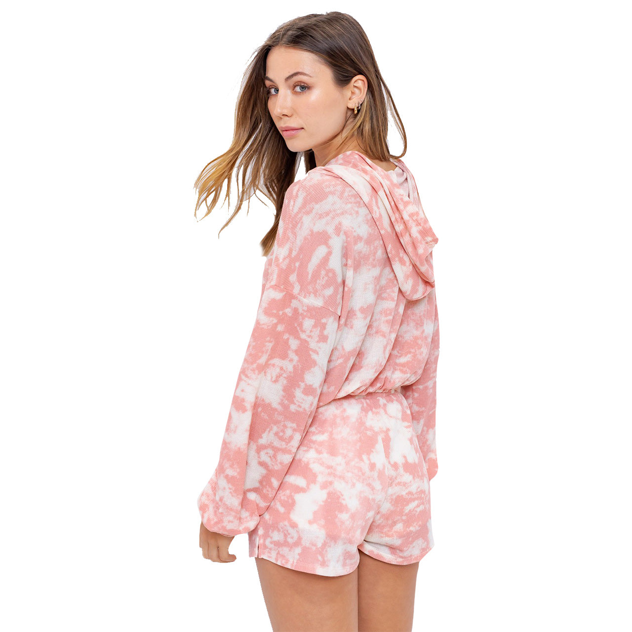 Pink Tie Dye Crop Hoodie - Denny's