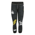 Yellow Smiley Bolt Camo Jogger - Denny's