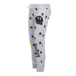 Yellow Smiley Allover Black Star Jogger - Denny's
