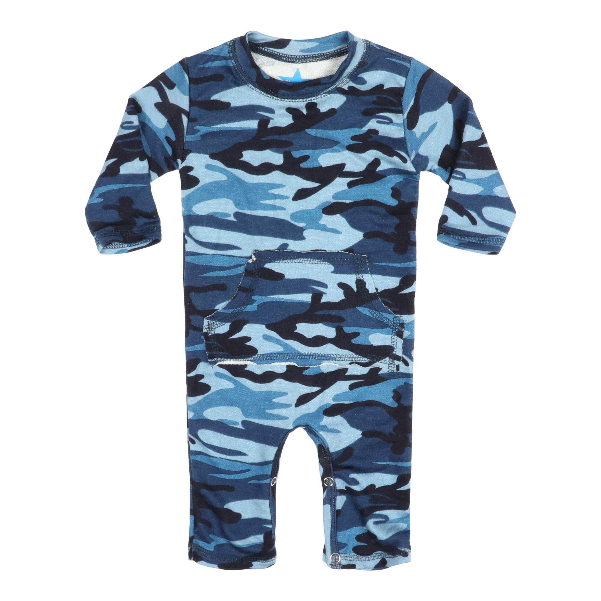 Navy Camo Kangaroo Pocket Coverall - Denny's