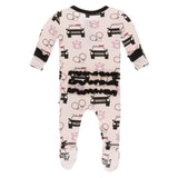 Macaroon Law Enforcement Ruffle Footie - Denny's