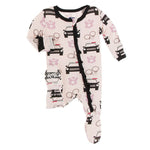Macaroon Law Enforcement Ruffle Footie - Denny's