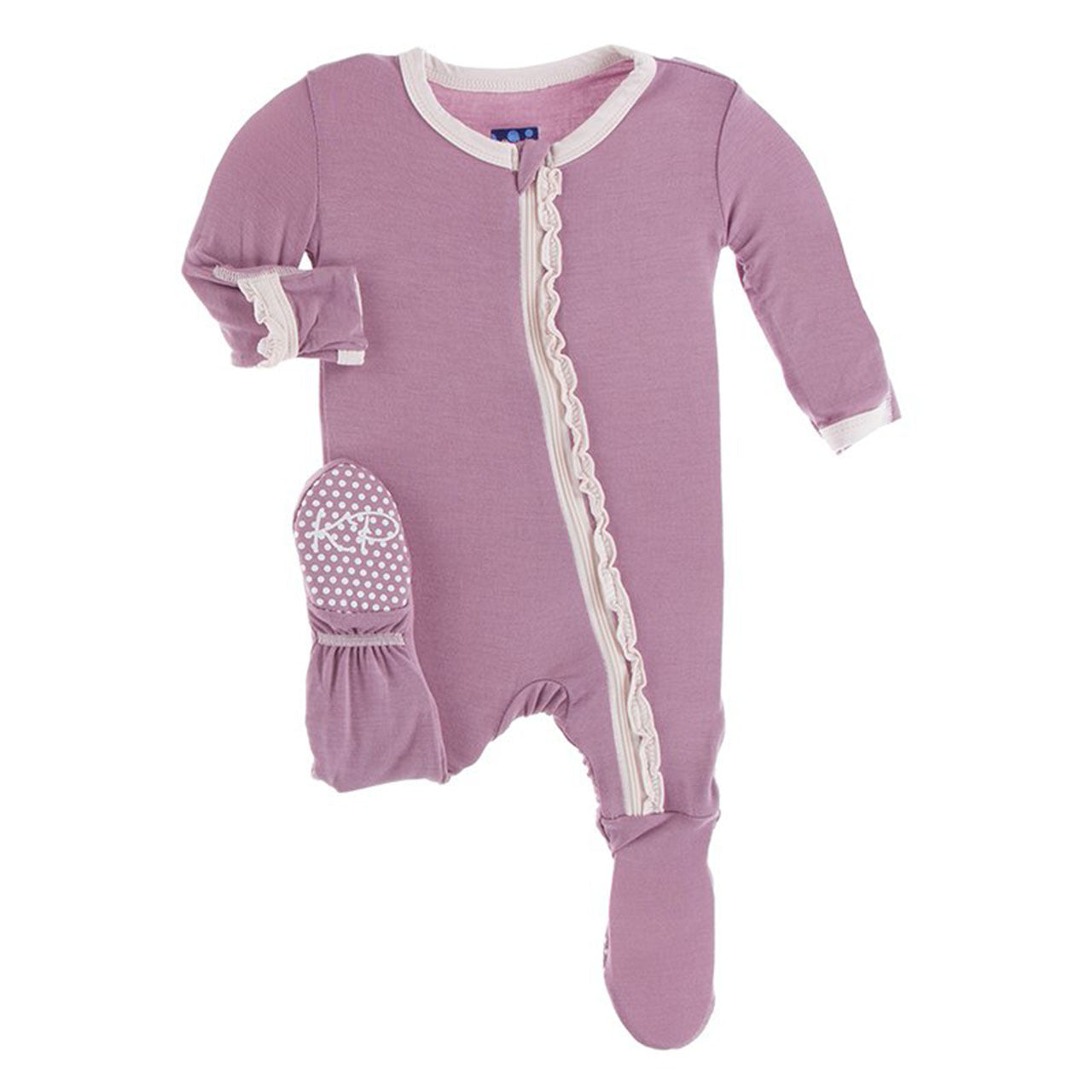 Pegasus & Macaroon Ruffle Footie - Denny's