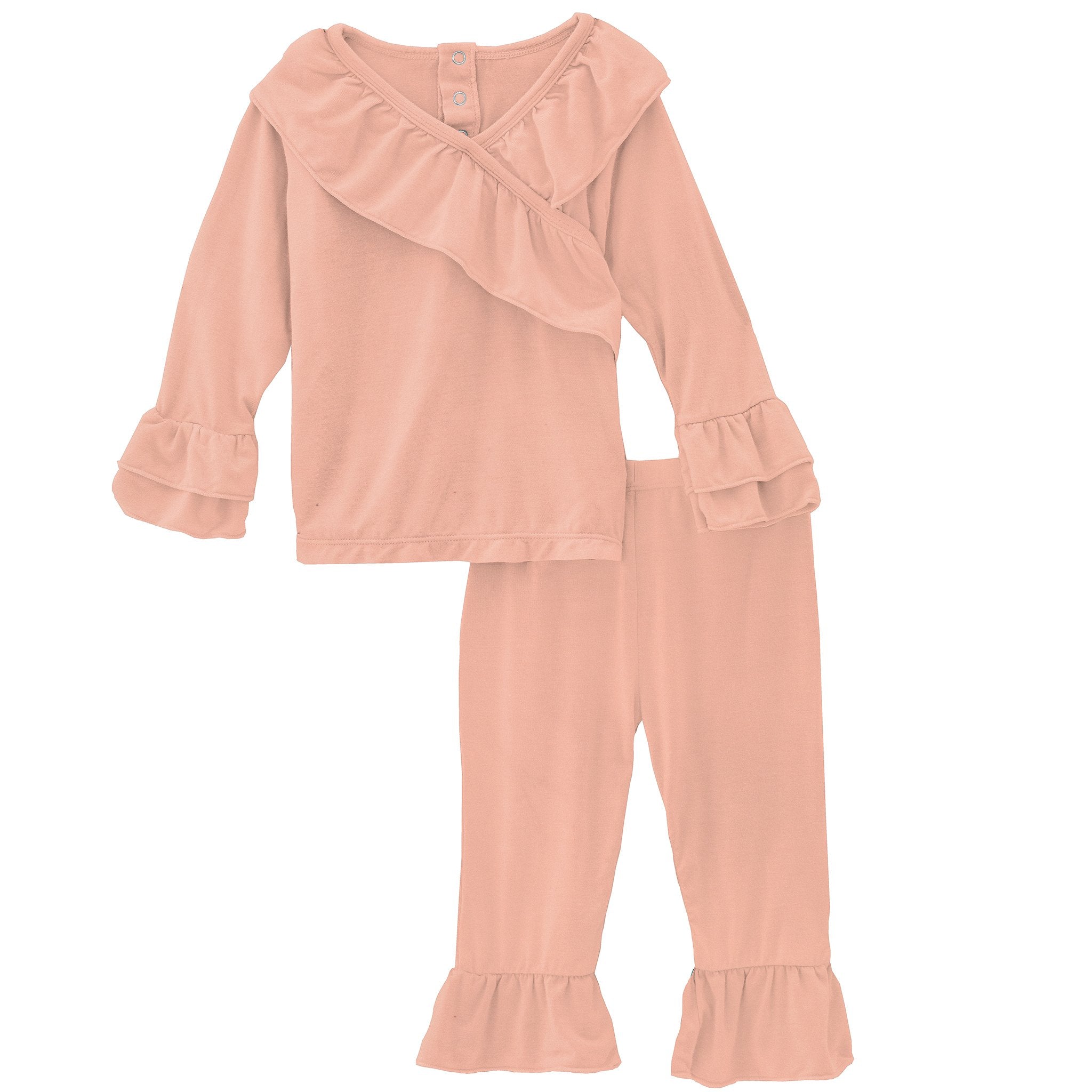Peach Blossom Ruffle Outfit & Hat Set - Denny's