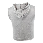 Cropped Hoody w Stripe Across Chest Neon Blk Stars - Denny's