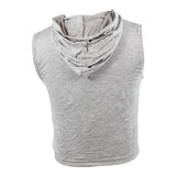 Cropped Hoody w Stripe Across Chest Neon Blk Stars - Denny's