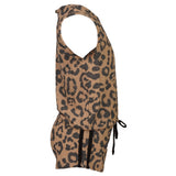Leopard Romper w Keyhole - Denny's