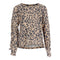 Leopard Fleece Sweatshirt w Arm Lacing - Denny's