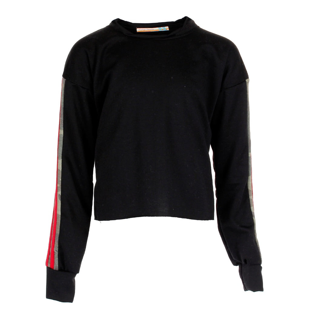 Long Sleeve Tee with Camo and Red Stripe - Denny's