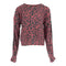 Leopard Brushed Fleece Sweater with Arm Taping - Denny's