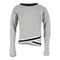 Crew Neck with Silver Grey Stripe Criss Cross Bottom - Denny's