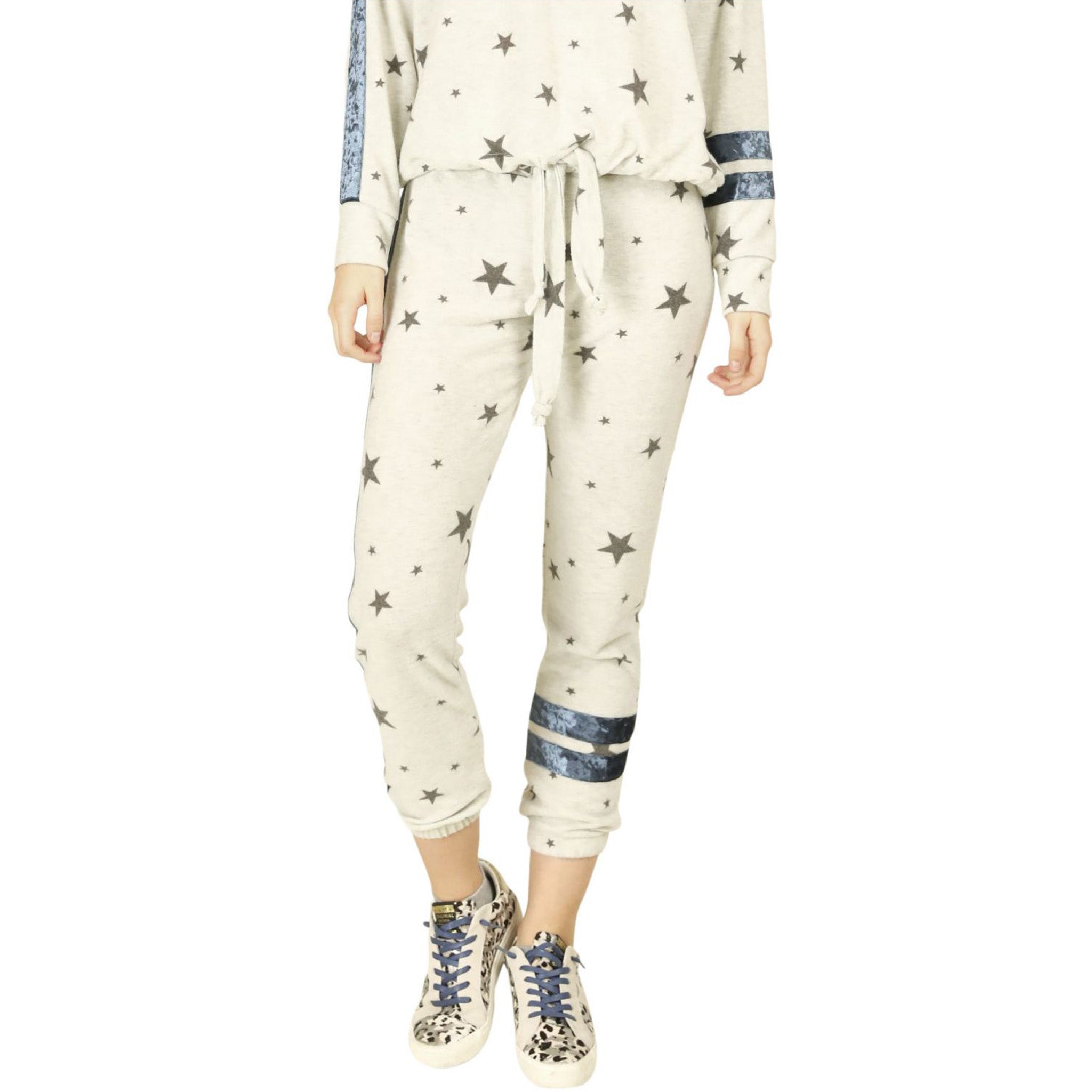 Fleece Jogger with Stars and Velvet Taping - Denny's