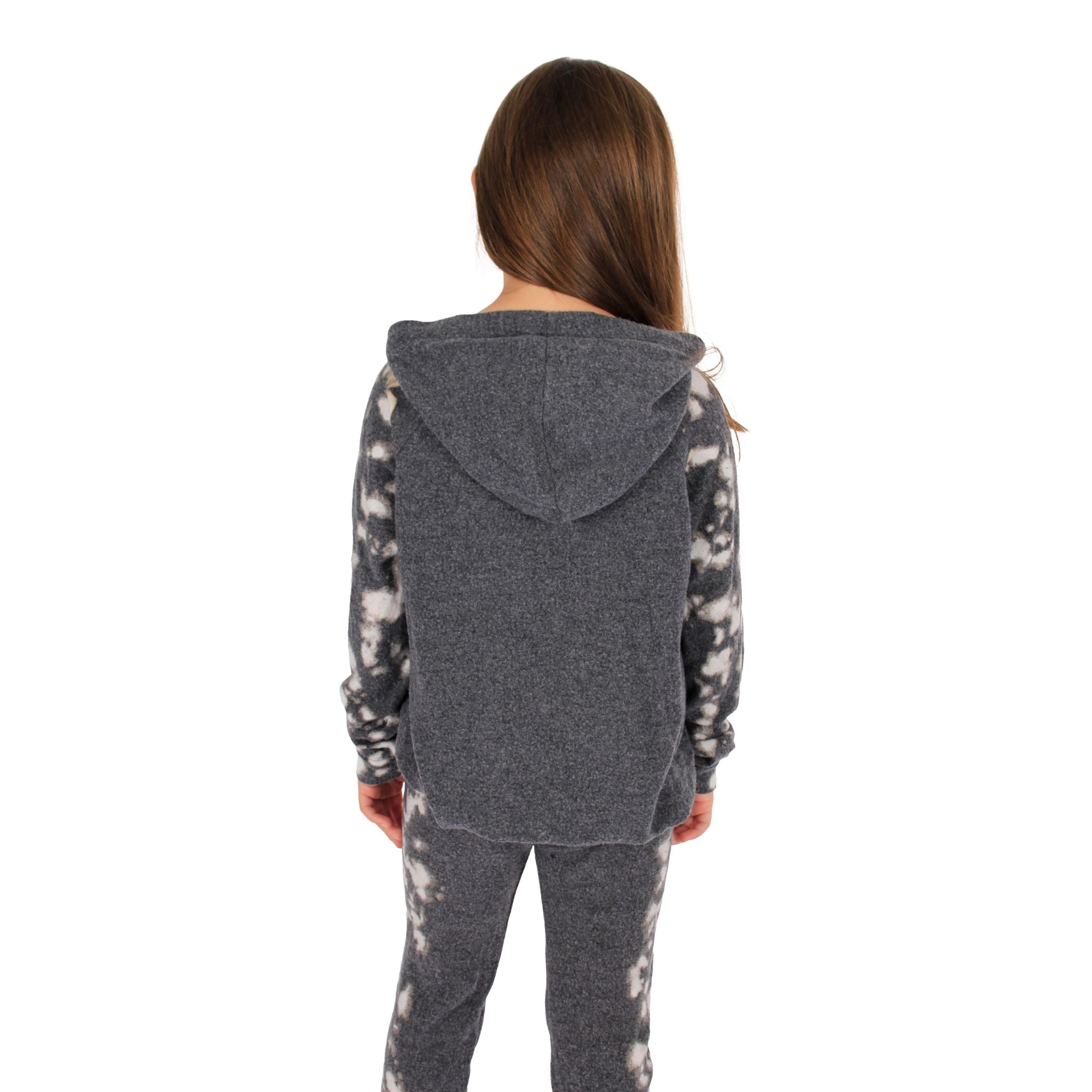 Tie Bottom Tie Dye Sleeve Hoody - Denny's