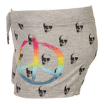 Allover Skulls & Ombre Peace Sign Short - Denny's