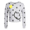 Allover Black Stars Yellow Smiley Sweatshirt - Denny's