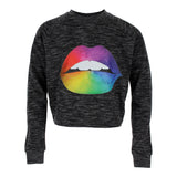 Long Sleeve Crew with Ombre Lips - Denny's