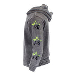 Cropped Smocked Btm with Stars Down Arm with Stripe Across Arm - Denny's