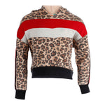 Trim Hoody with Leopard Colorblock - Denny's