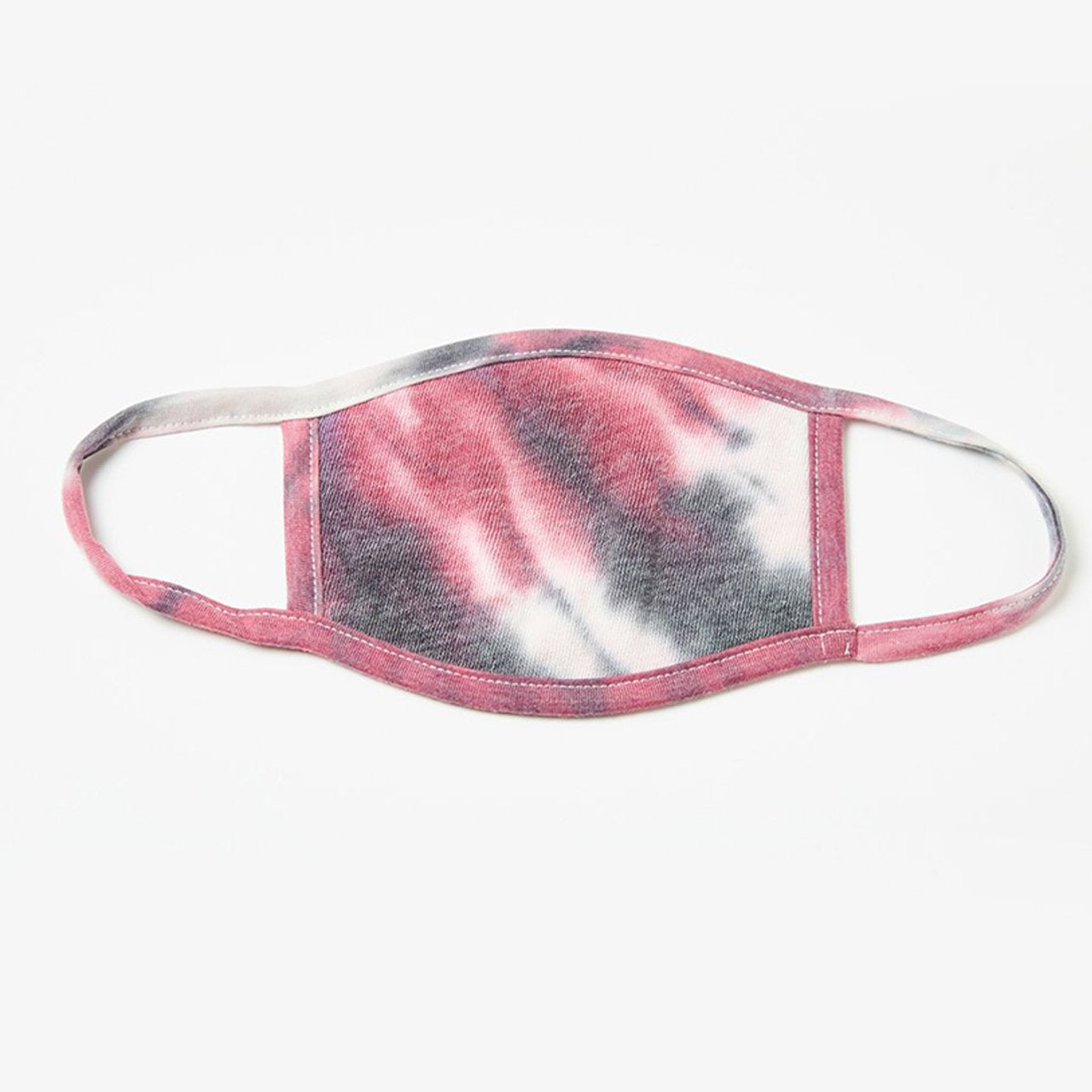 Grey & Burgundy Vortex Tie Dye Kids Mask - Denny's