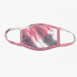 Grey & Burgundy Vortex Tie Dye Kids Mask - Denny's