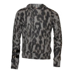 Leopard Brushed Fleece Hoody with Velvet Stripes - Denny's
