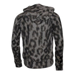 Leopard Brushed Fleece Hoody with Velvet Stripes - Denny's
