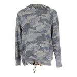 Olive Brushed Fleece Tie Front Hoody - Denny's