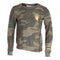Camo Brushed Fleece Sweater with Gold Zipper Detail and Gold Heart - Denny's