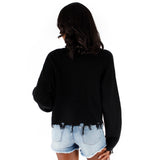 Ripped Vneck Sweater - Denny's