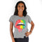 Short Sleeve Crop Crew with Multi Lips - Denny's