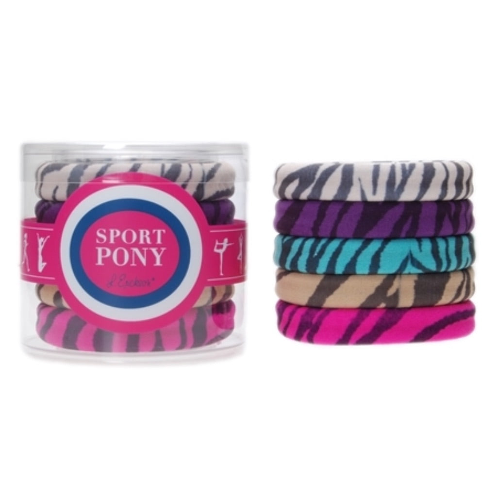 Zebra Print 5 Pack Ponies Tube - Denny's