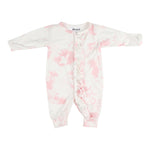 Pink & White Tie Dye Ruffle Unionsuit - Denny's