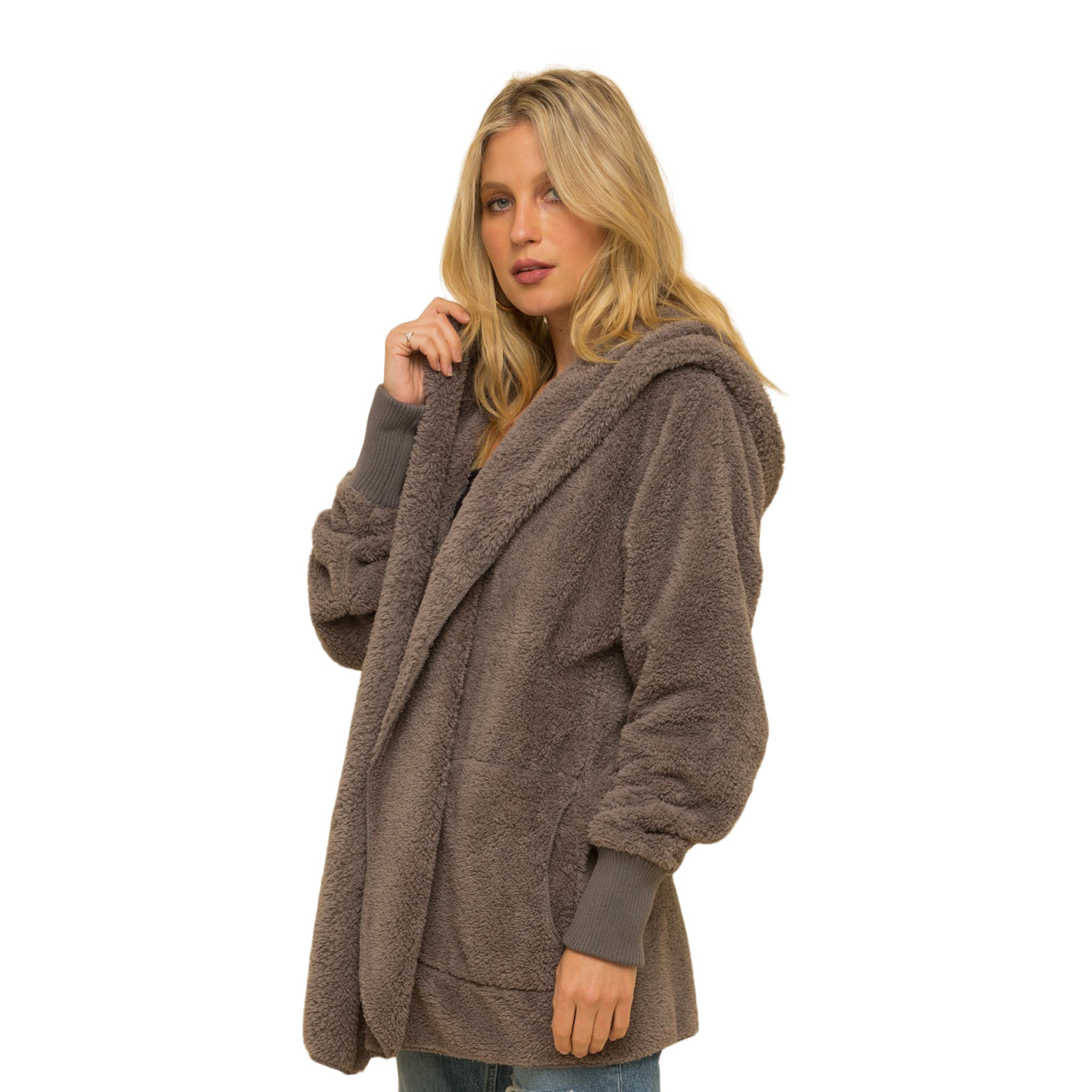 Fuzzy Open Cardigan - Denny's