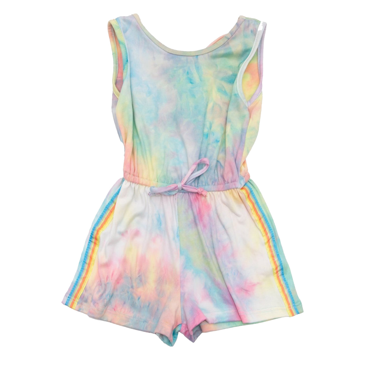 Rainbow Taping Tie Dye Romper - Denny's