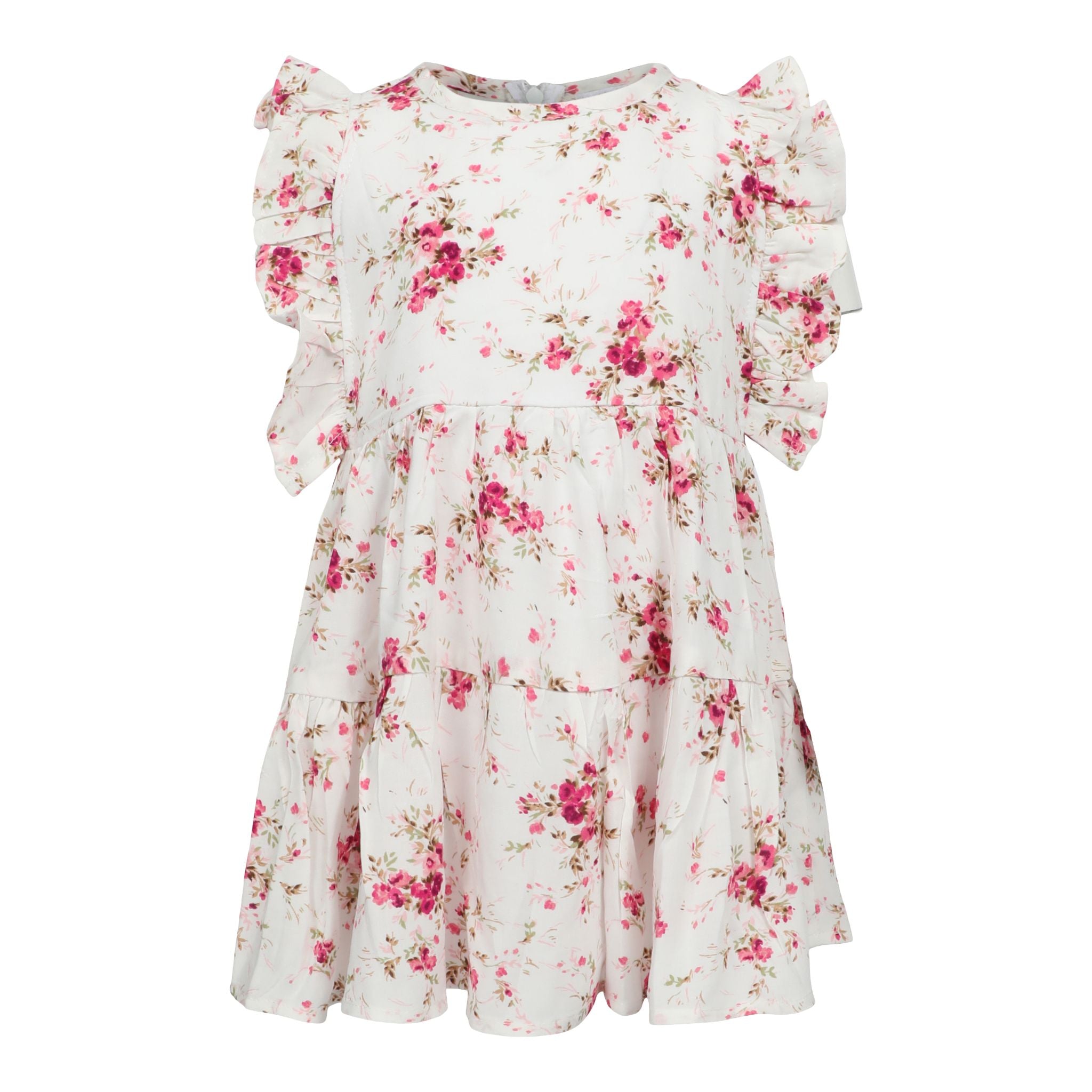 Ruffle Floral Print Dress - Denny's