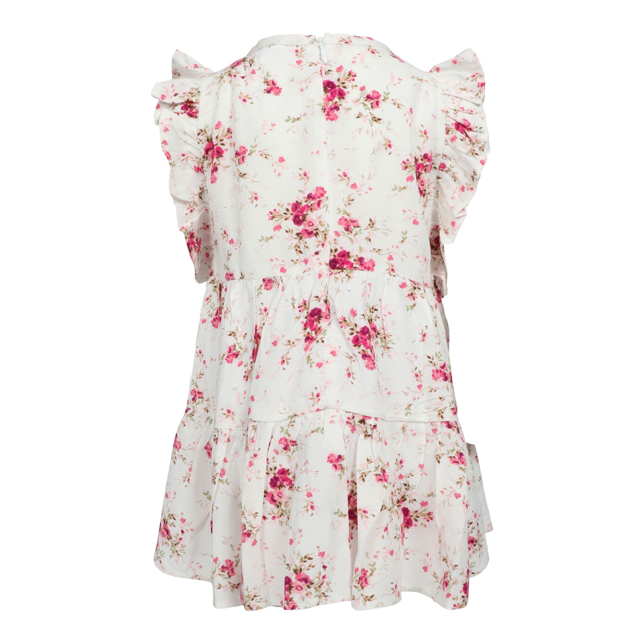 Ruffle Floral Print Dress - Denny's