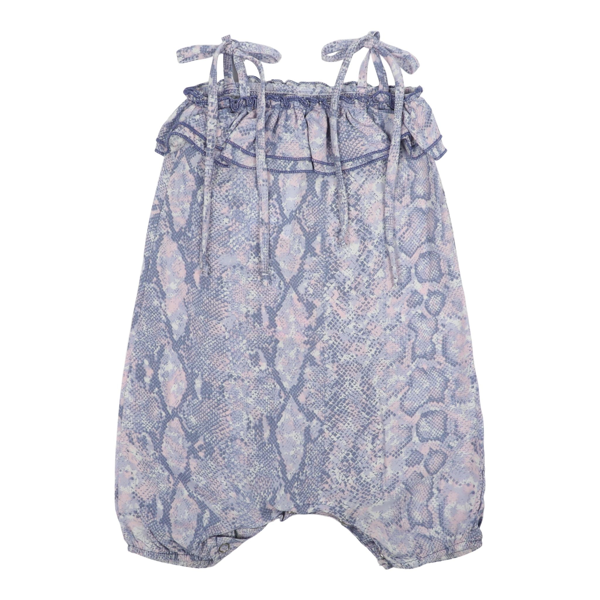 Snake Skin Ruffle Romper - Denny's