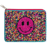 Smiley Face Beaded Pouch - Denny's