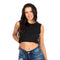 Lace Side Distressed Crop Tank - Denny's