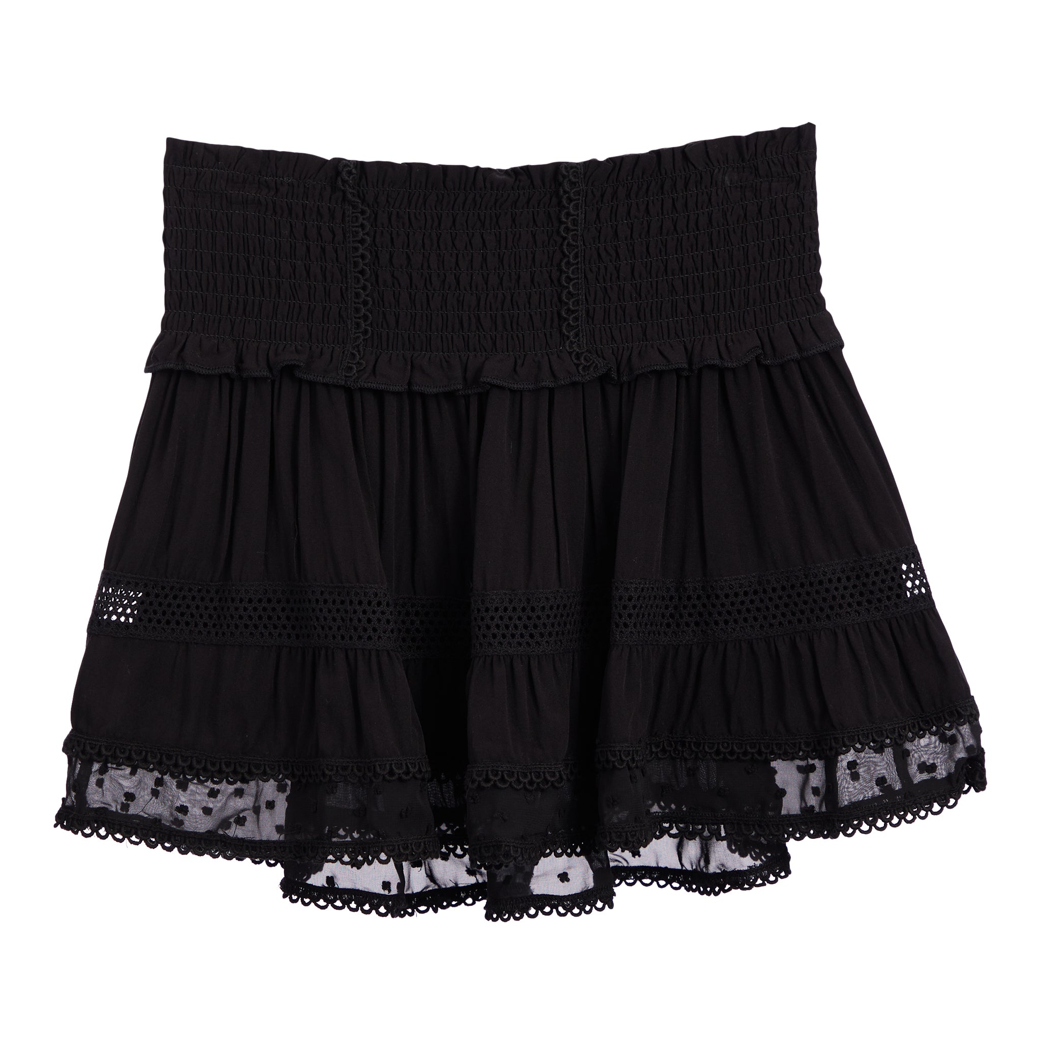 Lara Ruffle Lace Trim Skirt - Denny's