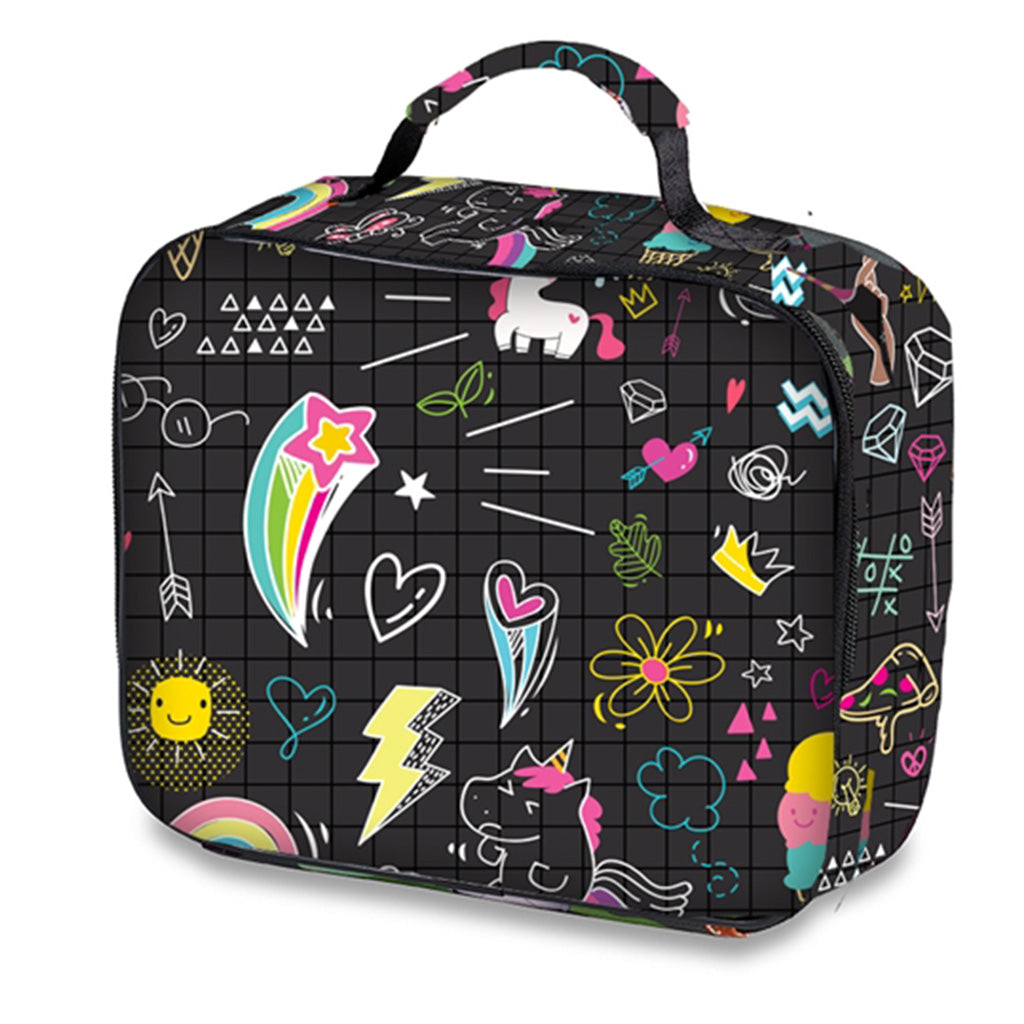 Lunch Bag with Doodle Print - Denny's