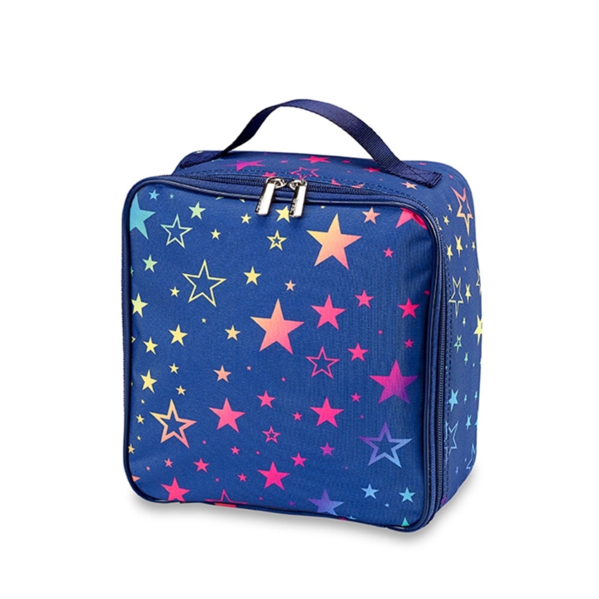 Puffer with Rainbow Stars Lunch Bag
