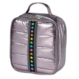 Stars Strap Gunmetal Puffer Lunch Bag - Denny's