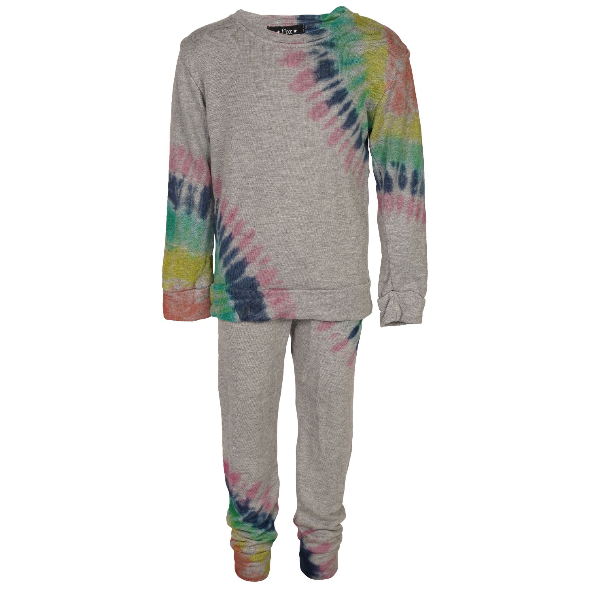 2 Piece Diagnol Tie Dye Sweatshirt and Jogger Set - Denny's